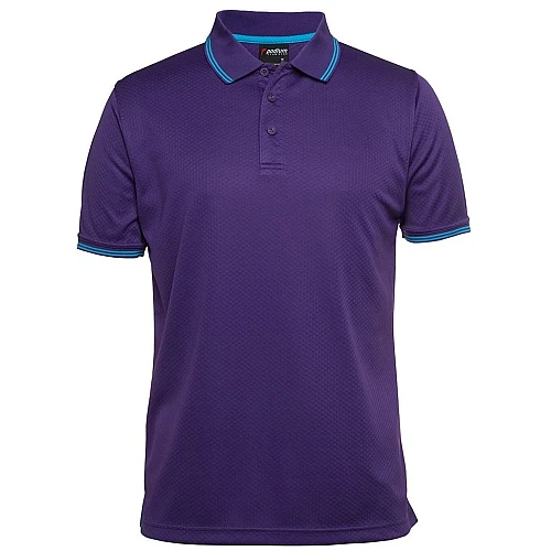 Polo Shirt With Pin Stripe Colar And Sleeves Polo Shirt With Pin Stripe Colar And Sleeves