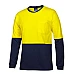 Hi Vis Long Sleeve Crew Neck Cotton T-Shirt