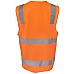 Hi Vis Zipper Safety Vest With Reflective Tape