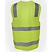 Hi Vis Zipper Safety Vest With Reflective Tape