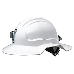 Maxisafe Broadbrim Hard Hat Non-Vented w/Metal Miners Bracket Maxisafe Broadbrim Hard Hat Non-Vented w/Metal Miners Bracket