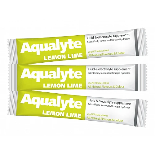 Aqualyte Electrolyte Drink Sachets – Lemon Lime 25g / Box of 50