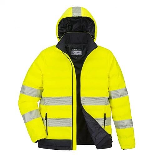 Portwest Hi-Vis Ultrasonic Heated Tunnel Jacket - S548 Portwest Hi-Vis Ultrasonic Heated Tunnel Jacket - S548