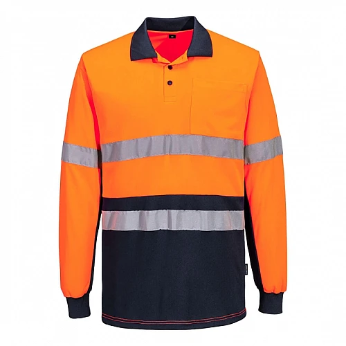 Portwest Hi-Vis Class D/N Contrast Polo shirt L/S - MP613 Portwest Hi-Vis Class D/N Contrast Polo shirt L/S - MP613