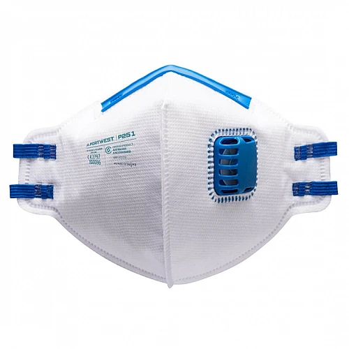 Portwest P251 FFP2 Valved Fold Flat Dust Mist Respirator Portwest P251 FFP2 Valved Fold Flat Dust Mist Respirator