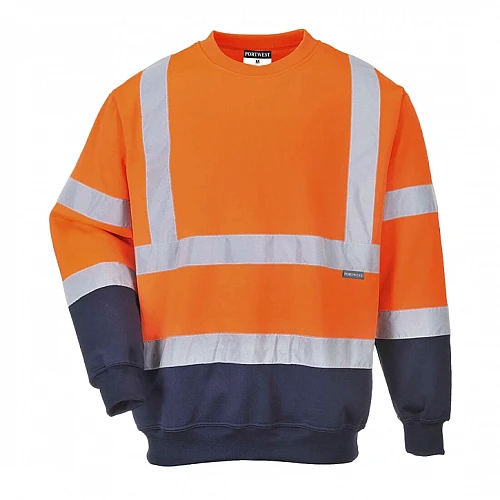 PORTWEST Two Tone Hi Vis Sweatshirt - B306