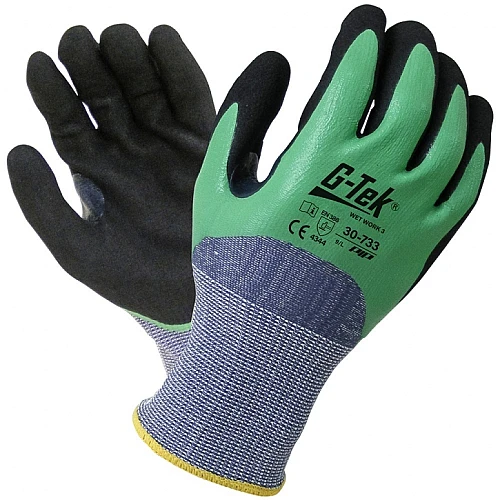 G-Tek Wet Work 3 Nitrile Coat PVC 3/4 Dipped G-Tek Wet Work 3 Nitrile Coat PVC 3/4 Dipped