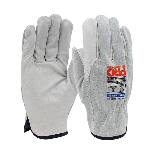 Riggamate Natural Cowgrain Leather Palm Split Back Glove Riggamate Natural Cowgrain Leather Palm Split Back Glove