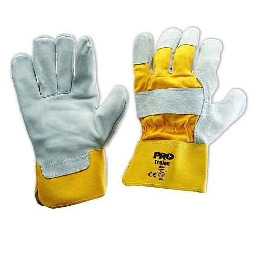 Yellow Grey Leather Glove Yellow Grey Leather Glove