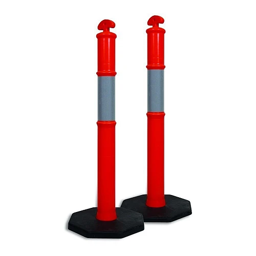 Bollard And Rubber Base HI VIS 8KG Base