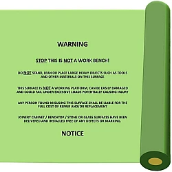 Green Bench Top Protection With Warning Text Self Adhesive Film Green Bench Top Protection With Warning Text Self Adhesive Film
