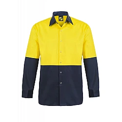 Food Industry Two Tone Long Sleeve Shit With Press Studs And No Pockets Food Industry Two Tone Long Sleeve Shit With Press Studs And No Pockets