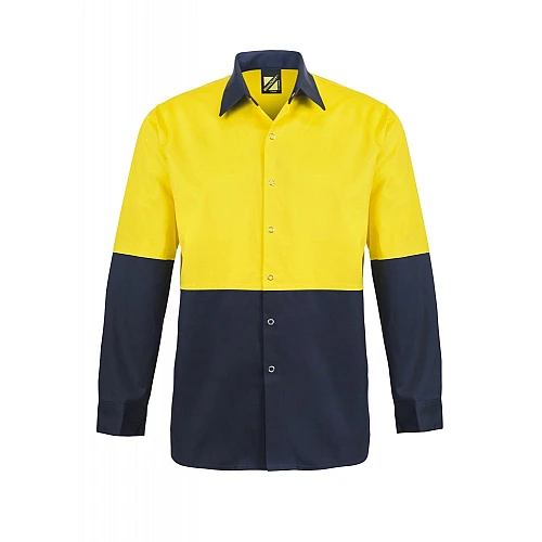 Food Industry Two Tone Long Sleeve Shit With Press Studs And No Pockets Food Industry Two Tone Long Sleeve Shit With Press Studs And No Pockets