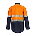 2 Tones Half Plket Shirt With Reflective Tape