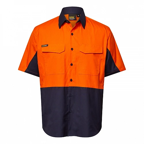 HIVIS VENTED SHORT SLEEVE RIPSTOP SHIRT HIVIS VENTED SHORT SLEEVE RIPSTOP SHIRT