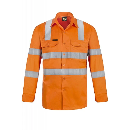 Work Craft Lightweight Cotton Hi Vis Railworkers Shirt Work Craft Lightweight Cotton Hi Vis Railworkers Shirt