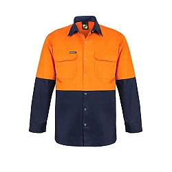 Work Craft Two Tone Long Sleeve Shirt Work Craft Two Tone Long Sleeve Shirt