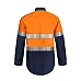 Work Craft Hi Vis 2 Tone Half Placket Shirt With Reflective Tape