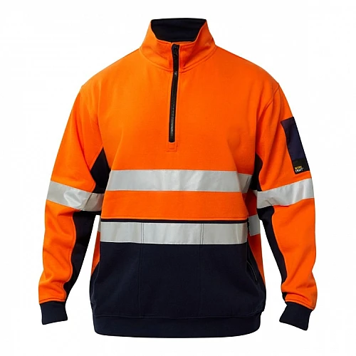 Hi Vis Half Zip Cotton Reflective Pullover Hi Vis Half Zip Cotton Reflective Pullover