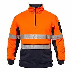 Hi Vis Two Tone Half Zip Pullover With Tape “RIDGE”