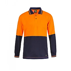 HI VIS Long Sleeve Cotton Back Polo with Pocket – WSP402 HI VIS Long Sleeve Cotton Back Polo with Pocket – WSP402