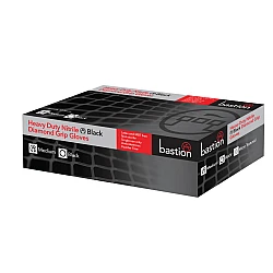 Bastion Heavy Duty Nitrile Diamond Grip Powder Free Gloves - Box of 50pcs Bastion Heavy Duty Nitrile Diamond Grip Powder Free Gloves - Box of 50pcs