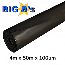 Builders Film Black 4m X 50m X 100um Builders Film Black 4m X 50m X 100um