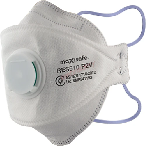 Maxisafe P2 Valved 3-Panel Flatfold Respirator Box Of 20 Maxisafe P2 Valved 3-Panel Flatfold Respirator Box Of 20