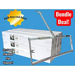 12 x Carpet Protection Film Rolls + Dispenser Bundle